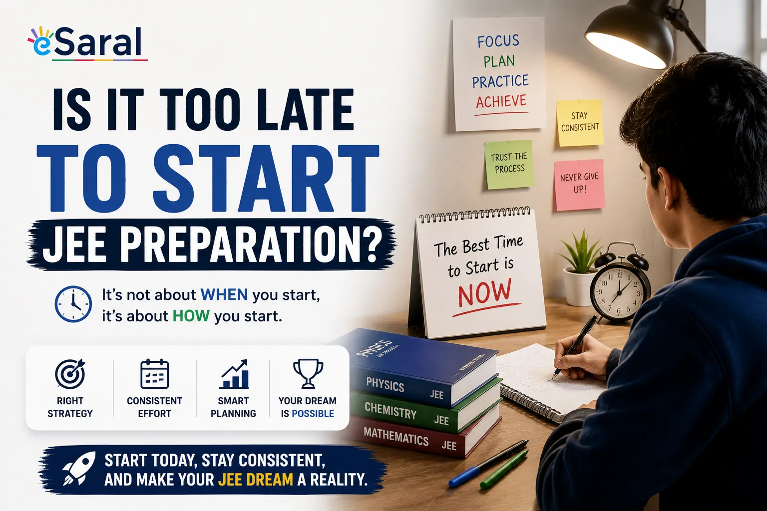  Is It Too Late to Start JEE Preparation? Honest Answer + Catch-Up Roadmap 